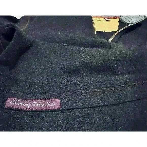 Robert Graham Men's Size Small Quarter Zip Charcoal Grey Classic Fit Top - Picture 13 of 15